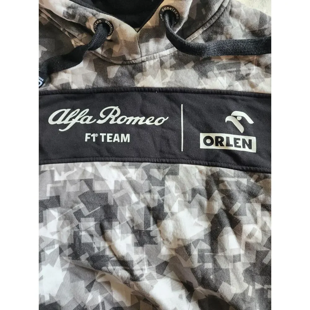 Alfa Romeo F1 ORLEN Sauber Motorsport Hoodie XL Dazzle Gray Black Camo Code Zero - Picture 6 of 8